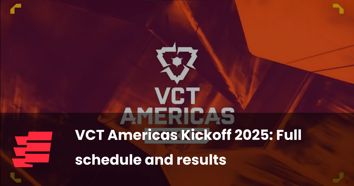 VCT Americas Kickoff 2025 Full schedule and results esports.gg